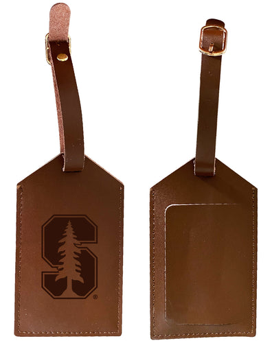 Elegant Stanford University NCAA Leather Luggage Tag with Engraved Logo