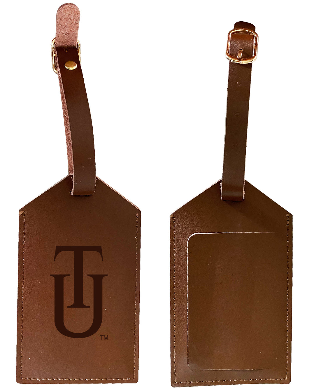 Elegant Tuskegee University NCAA Leather Luggage Tag with Engraved Logo