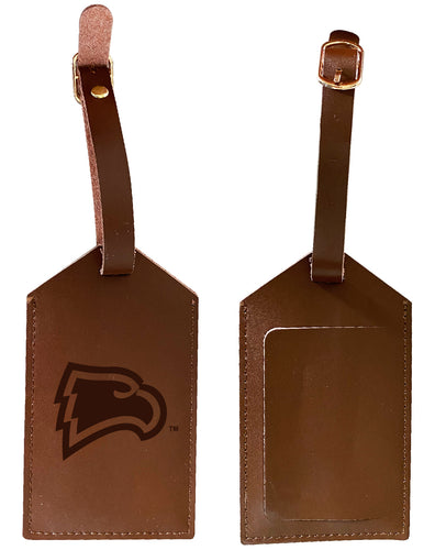 Elegant Winthrop University NCAA Leather Luggage Tag with Engraved Logo