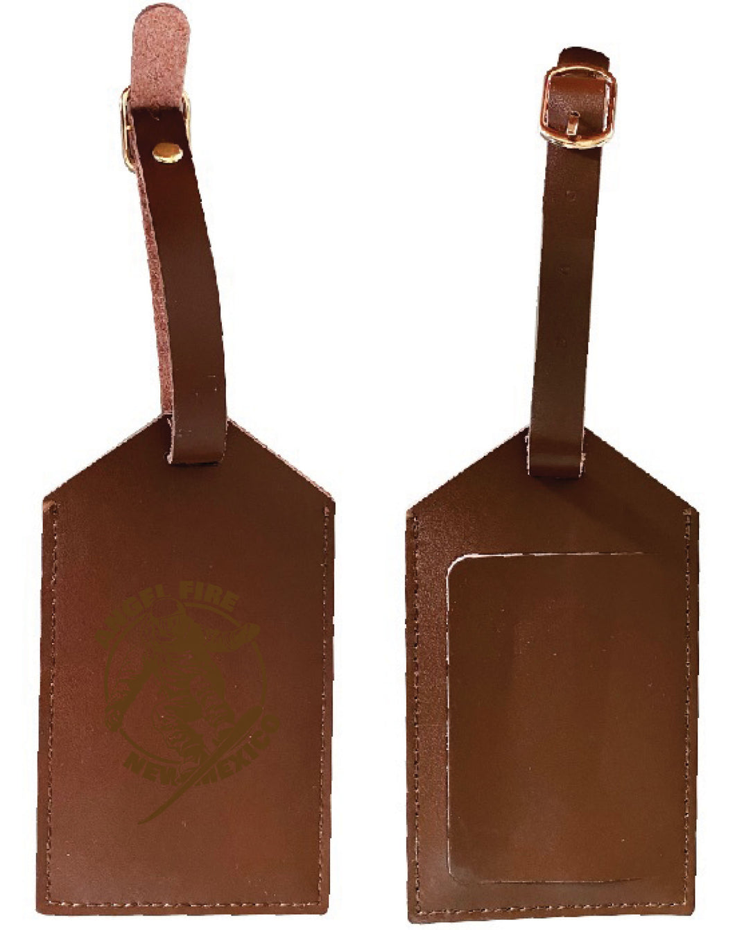 Angel Fire New Mexico Souvenir Leather Luggage Tag