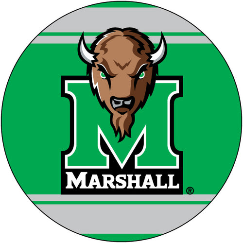 Marshall Thundering Herd Polka Dot 4-Inch Round Shape NCAA High-Definition Magnet - Versatile Metallic Surface Adornment