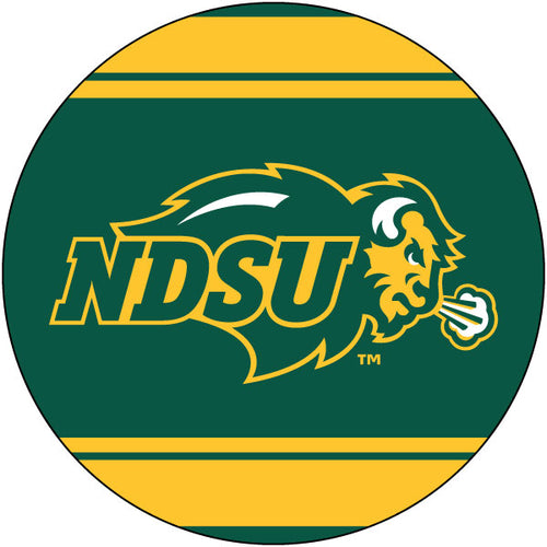 North Dakota State Bison Polka Dot 4-Inch Round Shape NCAA High-Definition Magnet - Versatile Metallic Surface Adornment