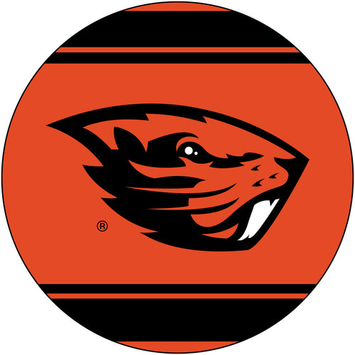 Oregon State Beavers Polka Dot 4-Inch Round Shape NCAA High-Definition Magnet - Versatile Metallic Surface Adornment