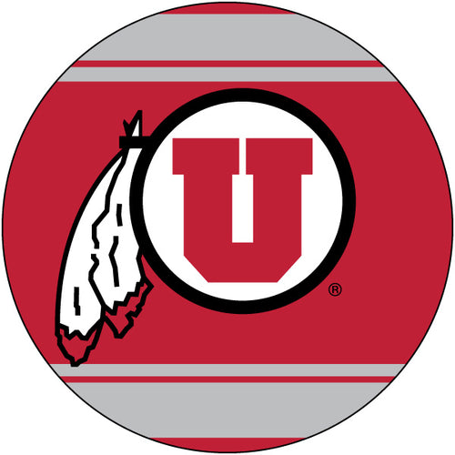 Utah Utes Polka Dot 4-Inch Round Shape NCAA High-Definition Magnet - Versatile Metallic Surface Adornment