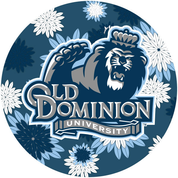 Old Dominion Monarchs Floral Design 4-Inch Round Shape NCAA High-Definition Magnet - Versatile Metallic Surface Adornment