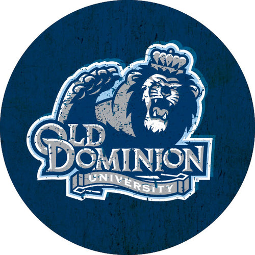 Old Dominion Monarchs Distressed Wood Grain Design 4-Inch Round Shape NCAA High-Definition Magnet - Versatile Metallic Surface Adornment