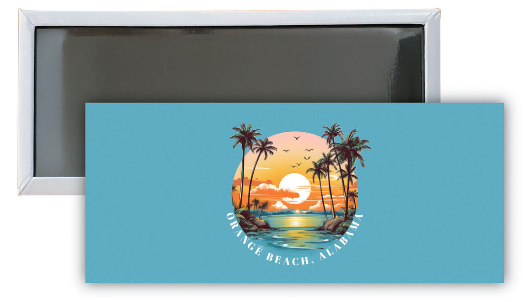 Orange Beach Alabama B Souvenir Durable & Vibrant Decor Fridge Magnet 4.75 x 2 Inch