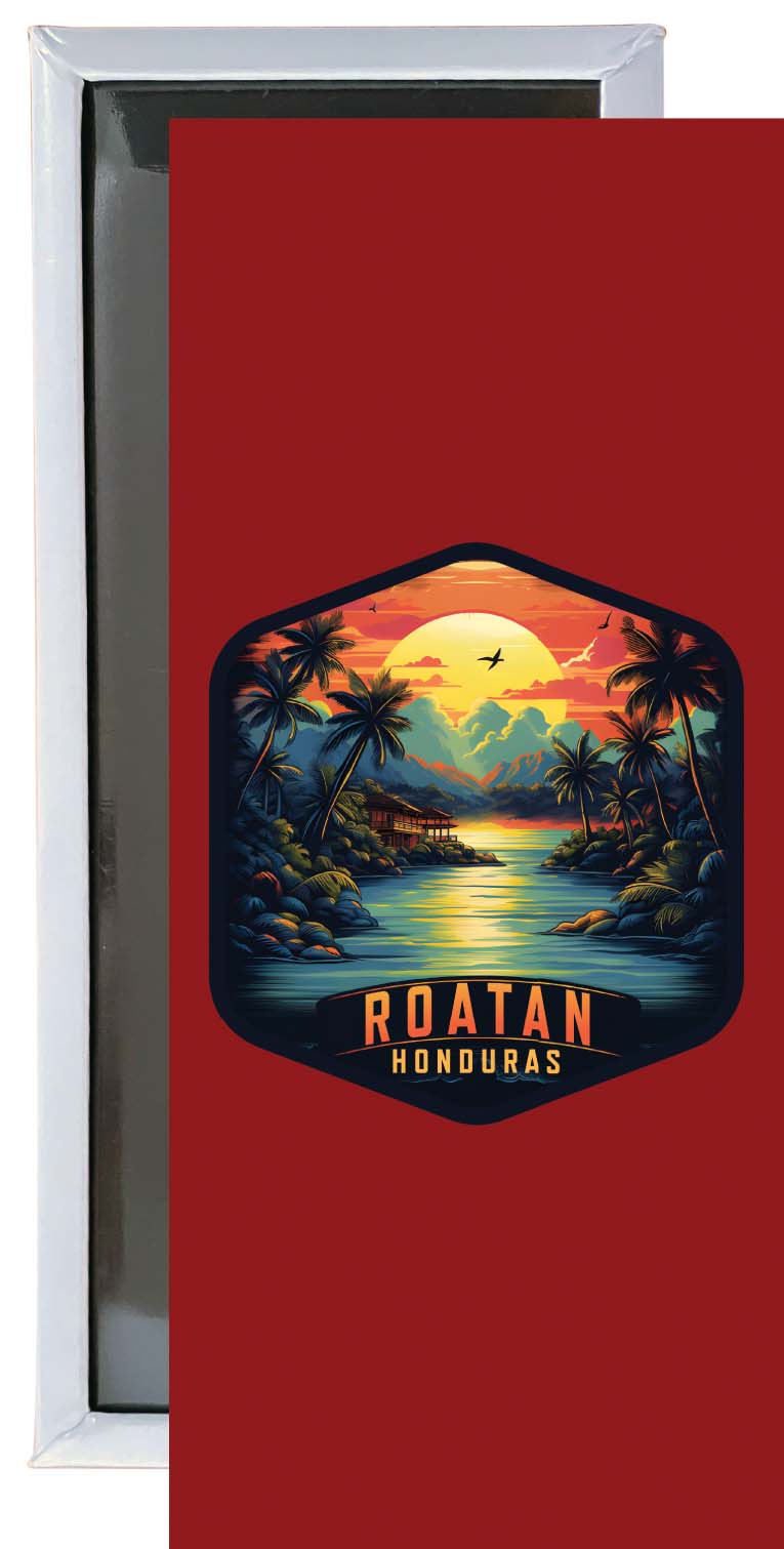 Roatan Honduras A Souvenir Durable & Vibrant Decor Fridge Magnet 4.75 x 2 Inch