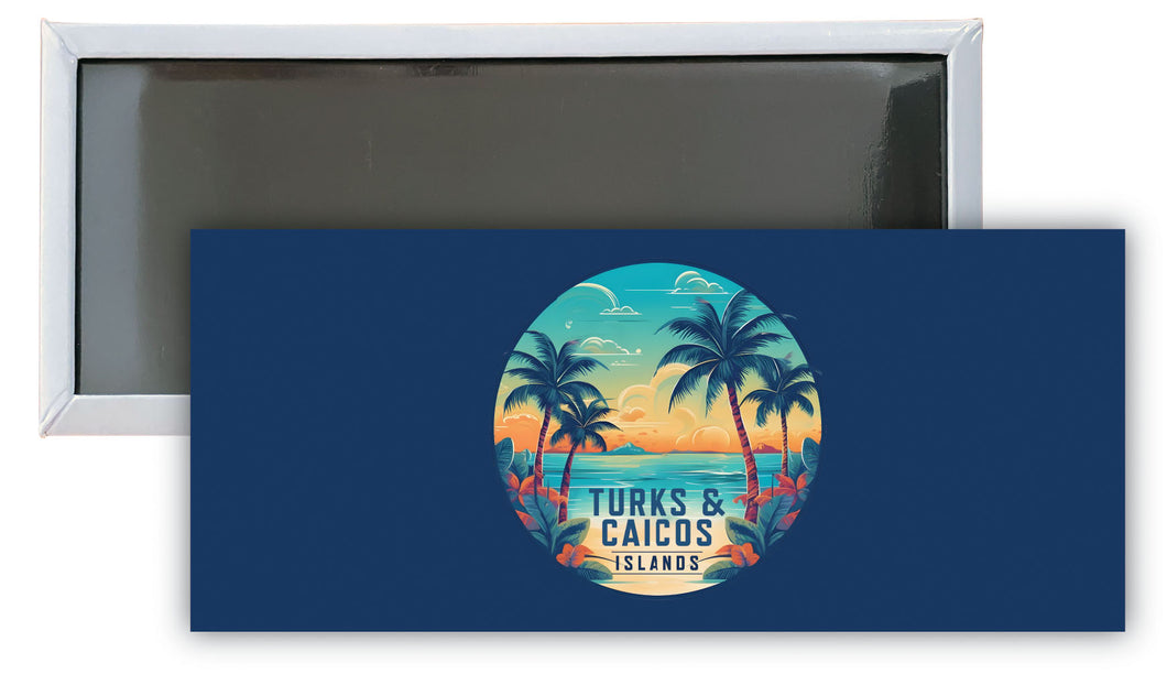 Turks And Caicos D Souvenir Durable & Vibrant Decor Fridge Magnet 4.75 x 2 Inch