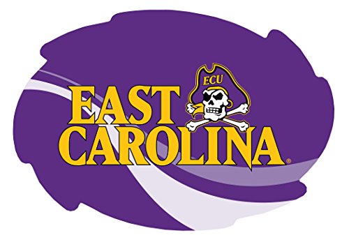 East Carolina Pirates Stripe Design Swirl Shape 5x6-Inch NCAA High-Definition Magnet - Versatile Metallic Surface Adornment