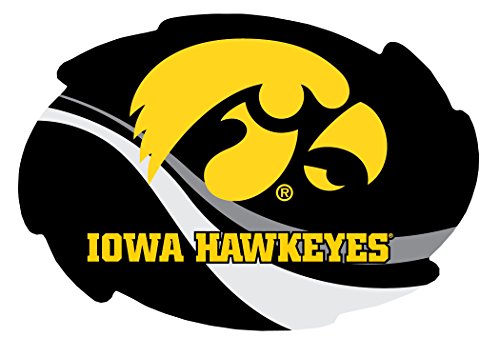 Iowa Hawkeyes Stripe Design Swirl Shape 5x6-Inch NCAA High-Definition Magnet - Versatile Metallic Surface Adornment