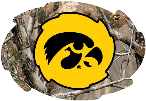 Iowa Hawkeyes Camo Design Swirl Shape 5x6-Inch NCAA High-Definition Magnet - Versatile Metallic Surface Adornment