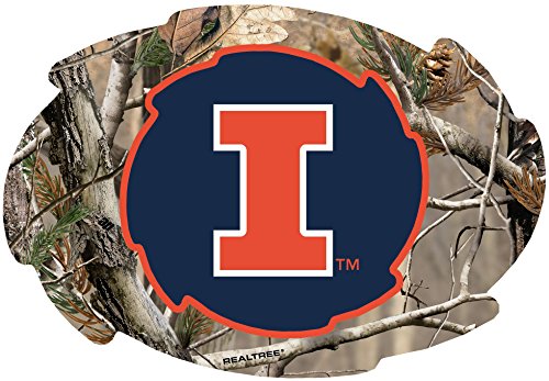 Illinois Fighting Illini Camo Design Swirl Shape 5x6-Inch NCAA High-Definition Magnet - Versatile Metallic Surface Adornment