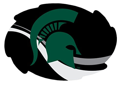 Michigan State Spartans Stripe Design Swirl Shape 5x6-Inch NCAA High-Definition Magnet - Versatile Metallic Surface Adornment