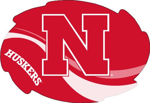 Nebraska Cornhuskers Stripe Design Swirl Shape 5x6-Inch NCAA High-Definition Magnet - Versatile Metallic Surface Adornment