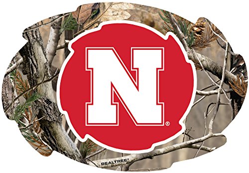 Nebraska Cornhuskers Camo Design Swirl Shape 5x6-Inch NCAA High-Definition Magnet - Versatile Metallic Surface Adornment