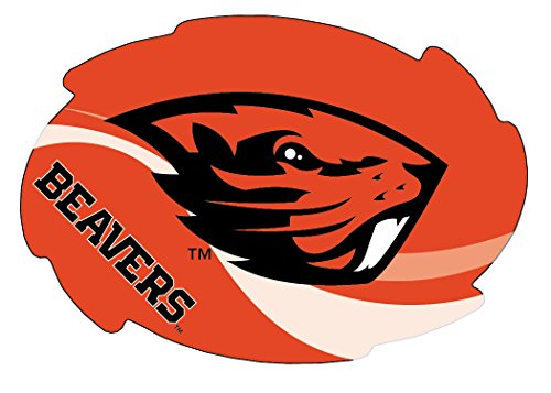 Oregon State Beavers Stripe Design Swirl Shape 5x6-Inch NCAA High-Definition Magnet - Versatile Metallic Surface Adornment