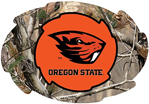 Oregon State Beavers Camo Design Swirl Shape 5x6-Inch NCAA High-Definition Magnet - Versatile Metallic Surface Adornment