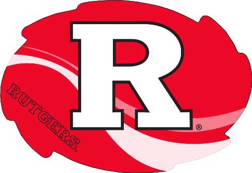 Rutgers Scarlet Knights Stripe Design Swirl Shape 5x6-Inch NCAA High-Definition Magnet - Versatile Metallic Surface Adornment