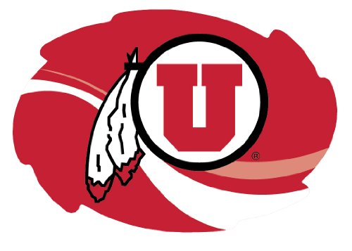 Utah Utes Stripe Design Swirl Shape 5x6-Inch NCAA High-Definition Magnet - Versatile Metallic Surface Adornment