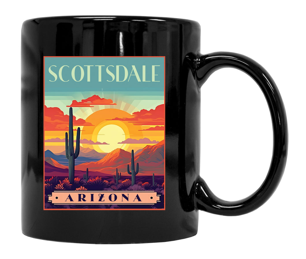 Scottsdale Arizona Souvenir  12 oz Ceramic Coffee Mug Black