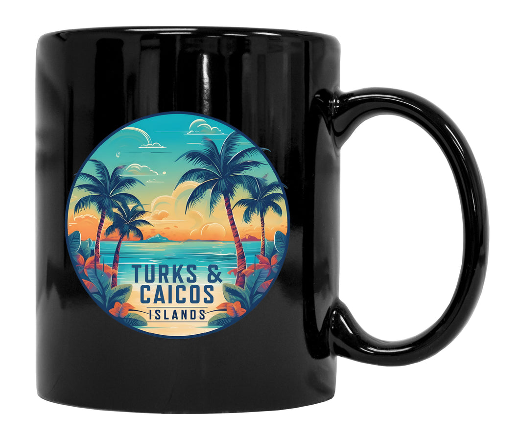 Turks And Caicos Souvenir  12 oz Ceramic Coffee Mug Black