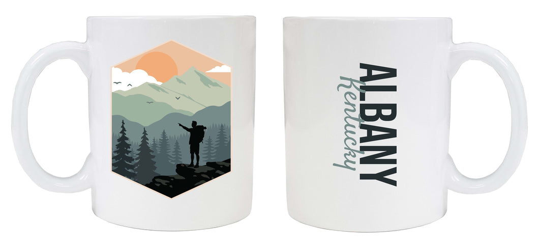 Albany Kentucky Souvenir Hike Outdoors Design 8oz Coffee Mug 2-Pack