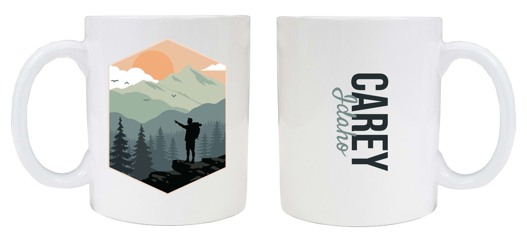 Carey Idaho Souvenir Hike Outdoors Design 8oz Coffee Mug 2-Pack