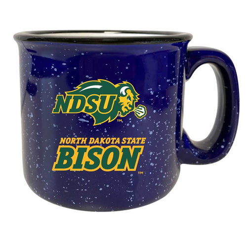 North Dakota State Bison Speckled Ceramic Camper Coffee Mug - Choose Your Color