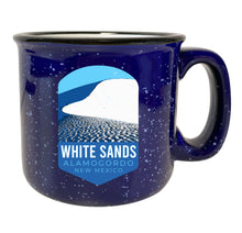 Load image into Gallery viewer, White Sands Alamogordo New Mexico 16 oz Navy Speckled Ceramic Camper Coffee Mug Choice of Design
