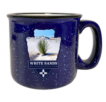 Load image into Gallery viewer, White Sands Alamogordo New Mexico 16 oz Navy Speckled Ceramic Camper Coffee Mug Choice of Design
