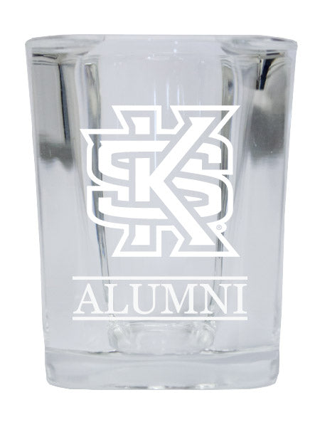 NCAA Kennesaw State University Alumni 2oz Laser Etched Square Shot Glass 