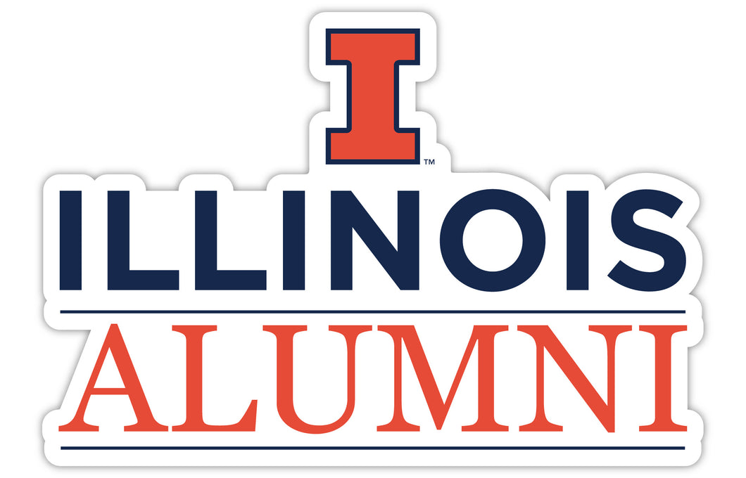 Illinois Fighting Illini 4-Inch Alumni NCAA Vinyl Sticker - Durable School Spirit Decal