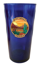 Load image into Gallery viewer, Scottsdale Arizona Souvenir Plastic 16 oz pint Blue
