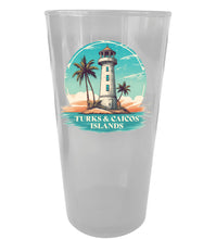 Load image into Gallery viewer, Turks And Caicos Souvenir Plastic 16 oz pint Green
