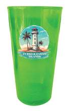 Load image into Gallery viewer, Turks And Caicos Souvenir Plastic 16 oz pint Green
