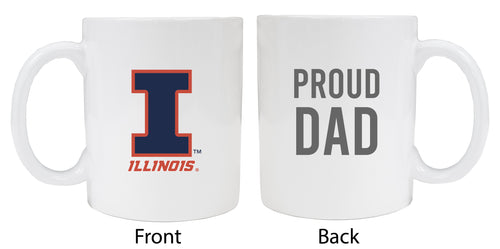 Illinois Fighting Illini Proud Dad Ceramic Coffee Mug - White