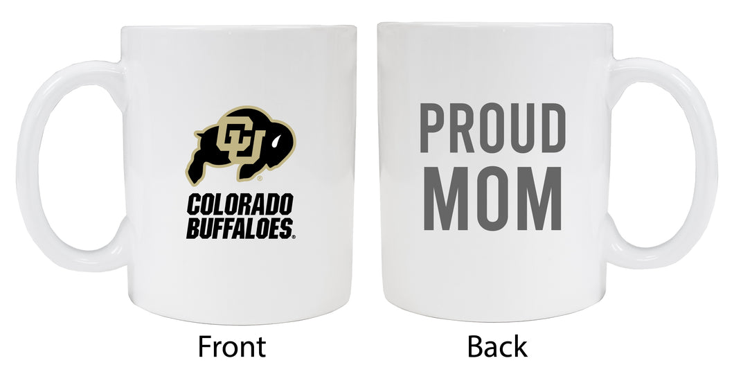 Colorado Buffaloes Proud Mom White Ceramic Coffee Mug - White (2 Pack)