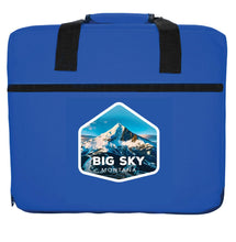 Load image into Gallery viewer, Big Sky Montana Mountain Design Souvenir Destination Seat Cushion Maroon
