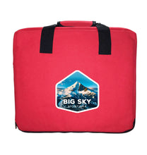 Load image into Gallery viewer, Big Sky Montana Mountain Design Souvenir Destination Seat Cushion Maroon
