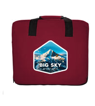 Load image into Gallery viewer, Big Sky Montana Mountain Design Souvenir Destination Seat Cushion Maroon
