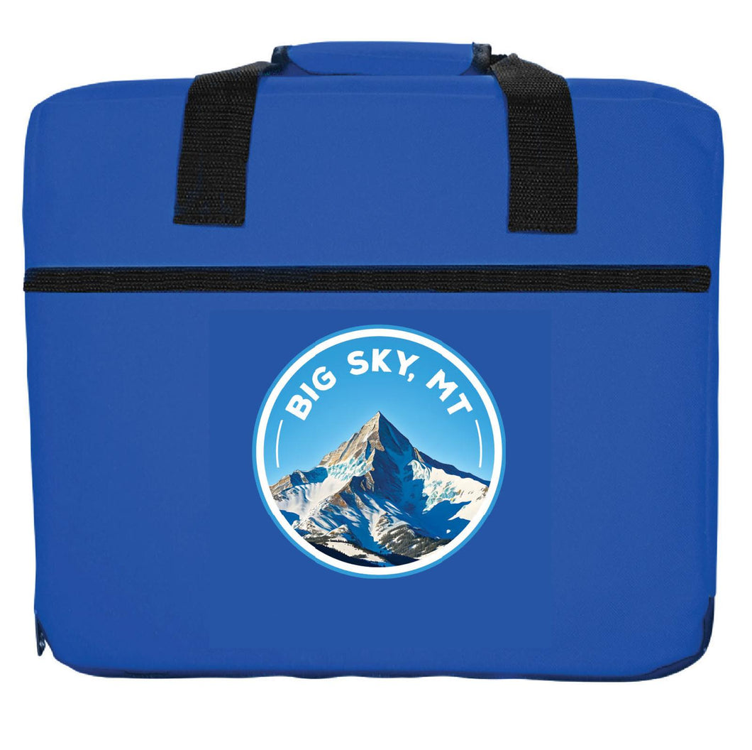 Big Sky Montana Snowy Mountain Design Souvenir Destination Seat Cushion