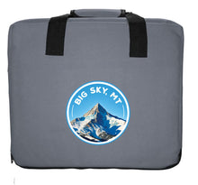 Load image into Gallery viewer, Big Sky Montana Snowy Mountain Design Souvenir Destination Seat Cushion
