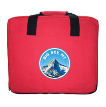 Load image into Gallery viewer, Big Sky Montana Snowy Mountain Design Souvenir Destination Seat Cushion
