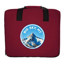 Load image into Gallery viewer, Big Sky Montana Snowy Mountain Design Souvenir Destination Seat Cushion
