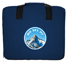 Load image into Gallery viewer, Big Sky Montana Snowy Mountain Design Souvenir Destination Seat Cushion
