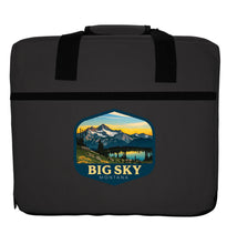 Load image into Gallery viewer, Big Sky Montana Mountain and Lake Design Souvenir Destination Seat Cushion
