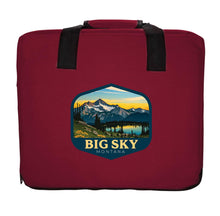 Load image into Gallery viewer, Big Sky Montana Mountain and Lake Design Souvenir Destination Seat Cushion
