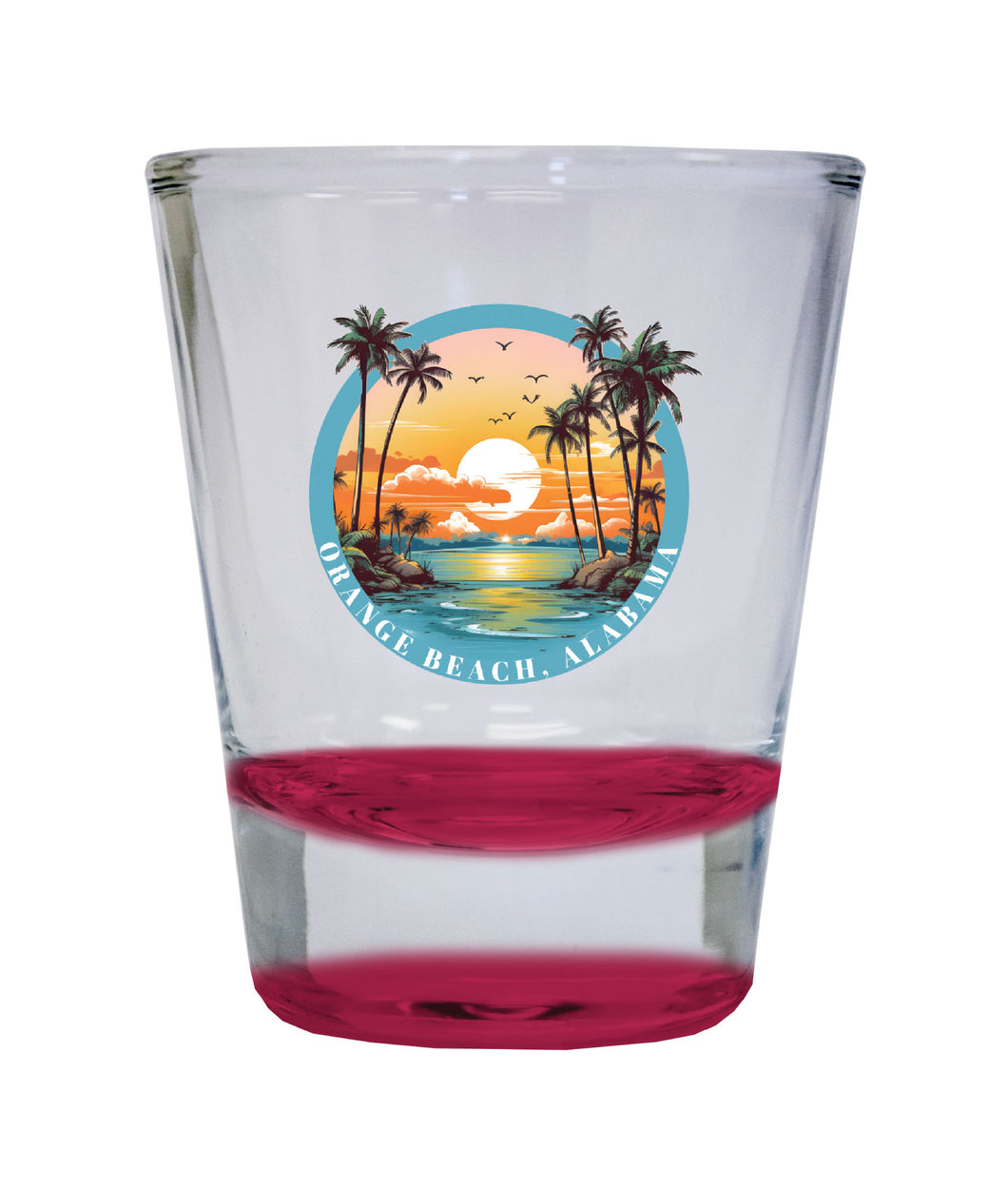 Orange Beach Alabama Souvenir 1.5 Ounce Shot Glass Round