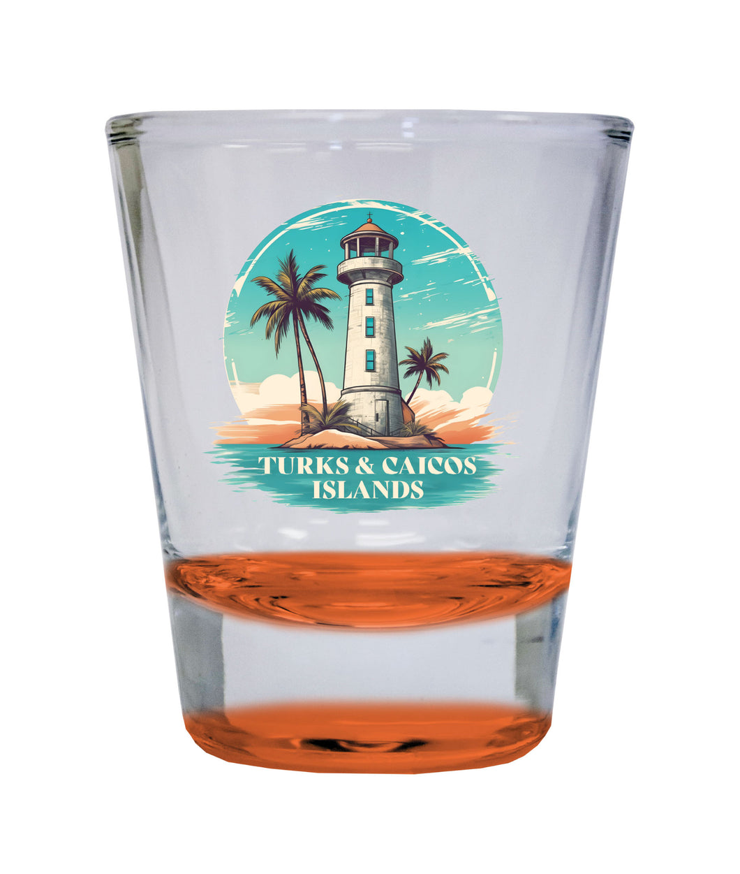 Turks And Caicos Souvenir 1.5 Ounce Shot Glass Round